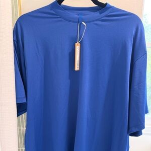 SKIMS Vibrant Blue Oversized Mesh Top